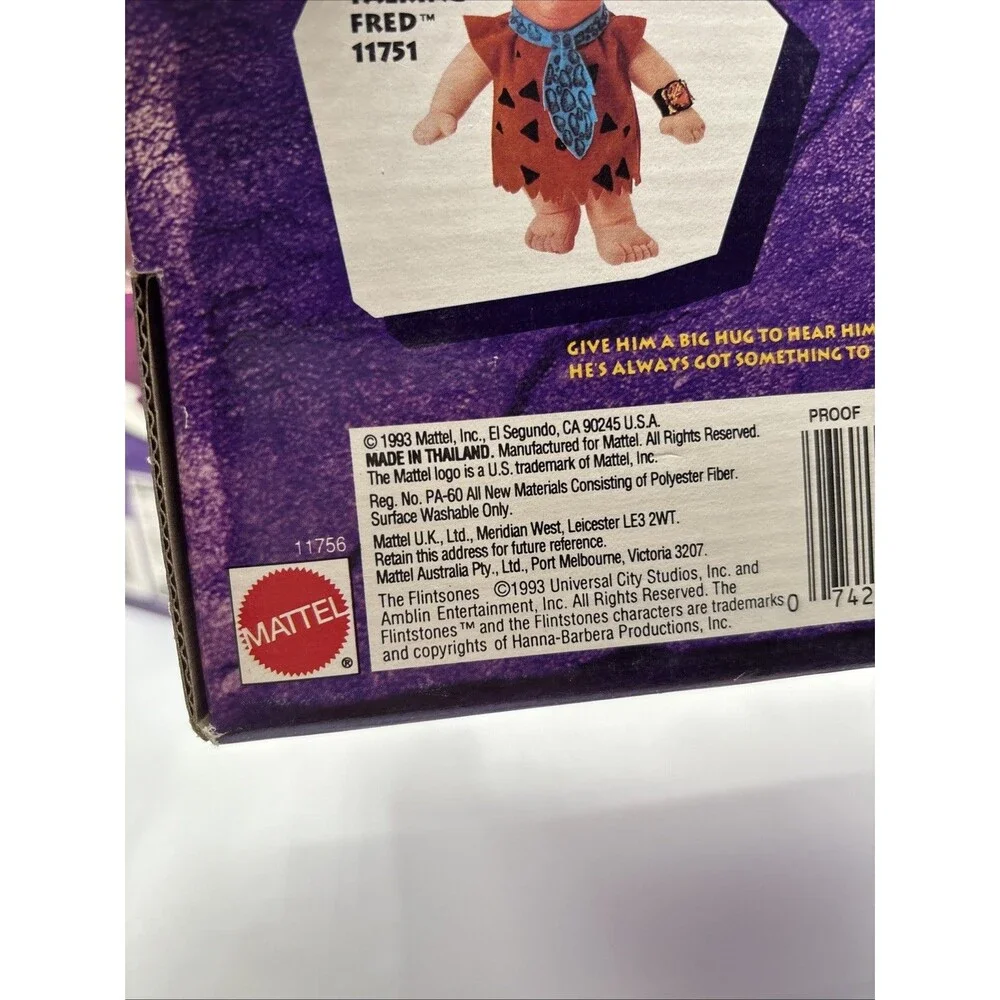 Vtg Bamm Bamm & Pebbles Dolls 1993The Flintstones Movie 12” Stuffed Movie New
